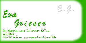 eva grieser business card